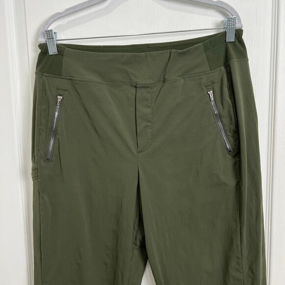 Athleta Trekkie Relaxed Mid Rise Jogger Aspen Olive Women's Size 14 - Picture 3 of 9
